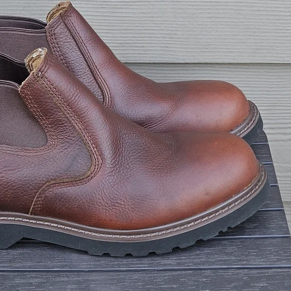 Carhartt 4 Waterproof Romeo Work Ankle Boots Brown Leather CMS4100 Mens 10.5
